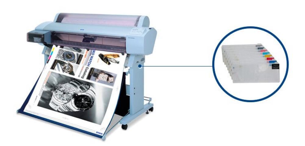 изображение Плоттер Epson Stylus Pro 9600 с ПЗК и чернилами - изображение 1