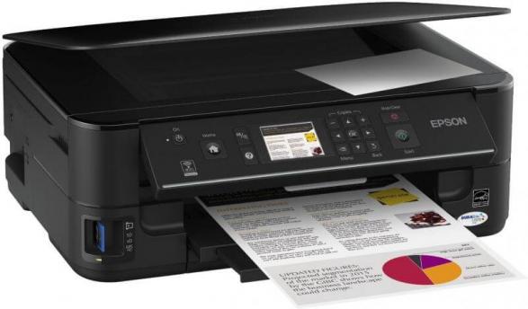 изображение МФУ Epson Stylus Office BX525WD с ПЗК и чернилами