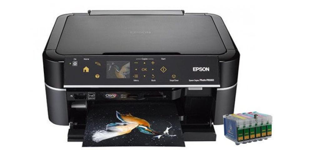 изображение МФУ Epson Stylus Photo PX660 Premium с ПЗК и чернилами - изображение 1