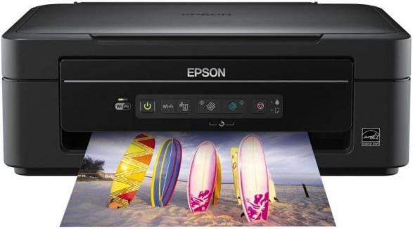 изображение МФУ Epson Stylus SX235W с ПЗК и чернилами