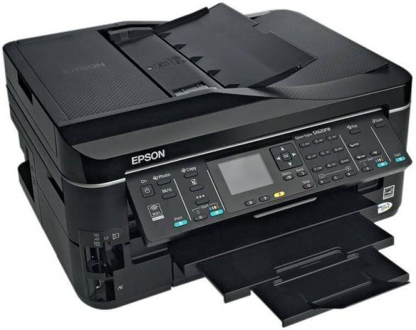 изображение МФУ Epson Stylus Office SX620FW с ПЗК и чернилами