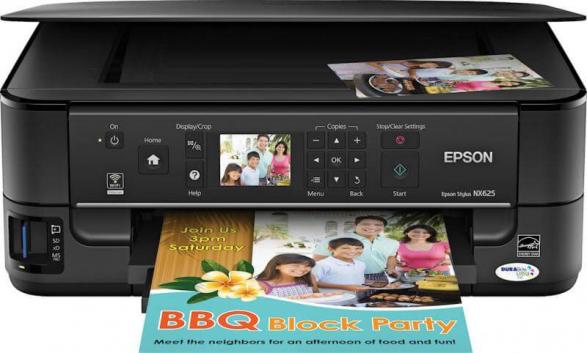 изображение МФУ Epson Stylus NX625 с ПЗК и чернилами