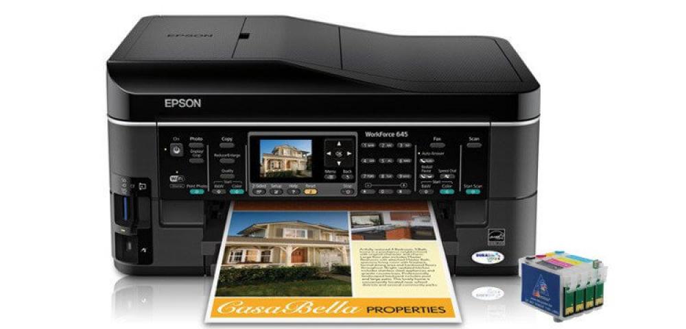 изображение МФУ Epson WorkForce 645 с ПЗК и чернилами - изображение 1
