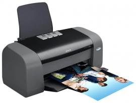 Цветной принтер Epson Stylus D68 с ПЗК и чернилами