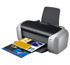 Цветной принтер Epson Stylus D88 с ПЗК и чернилами