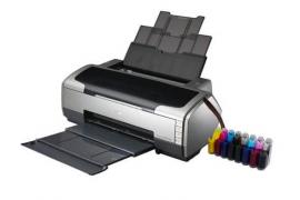 Принтер Epson Stylus Photo R1800 с СНПЧ и чернилами