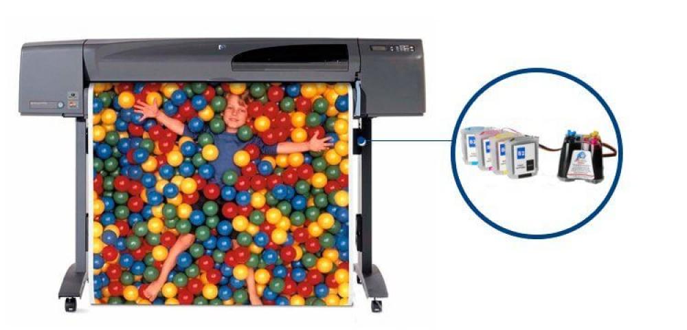 изображение Плоттер HP DesignJet 800 с СНПЧ и чернилами - изображение 1