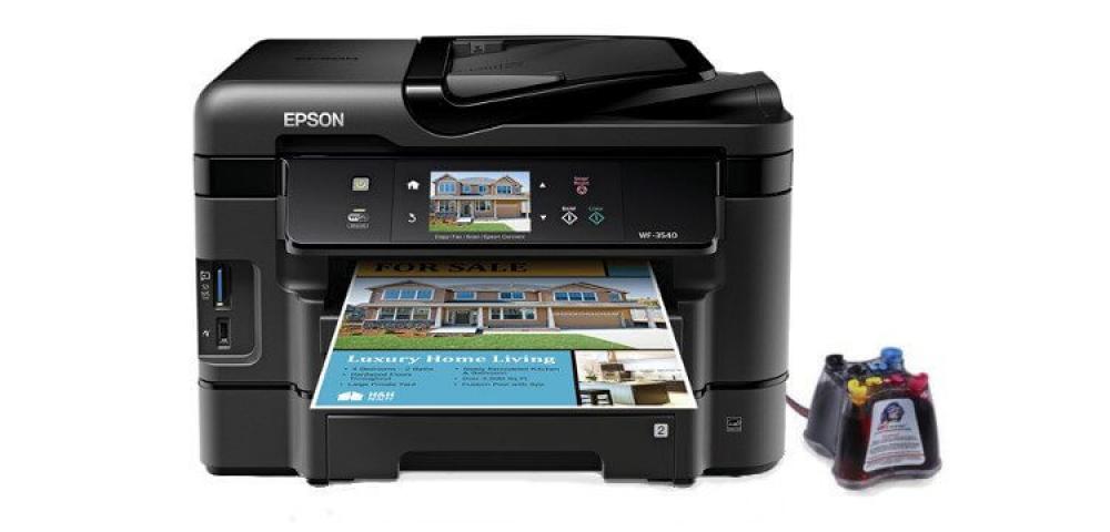 изображение МФУ Epson Workforce WF-3540 Refurbished by Epson с СНПЧ и чернилами - изображение 1