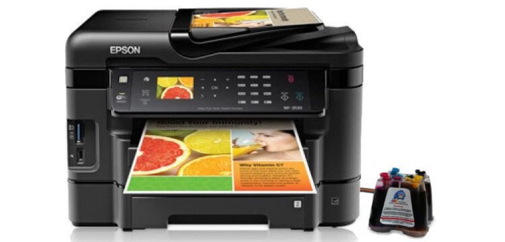 изображение МФУ Epson WorkForce WF-3530 с СНПЧ и чернилами - изображение 1