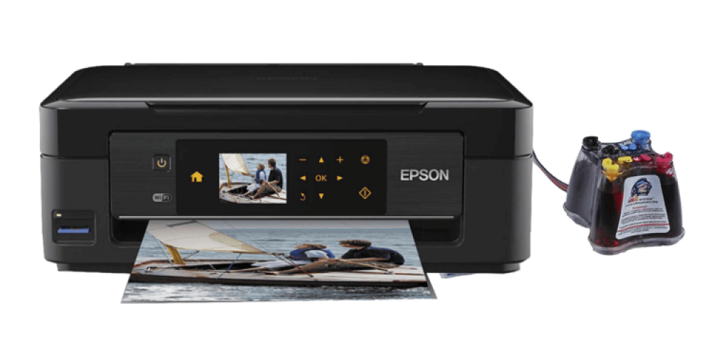 изображение МФУ Epson Expression Home XP-412 с СНПЧ и чернилами - изображение 1