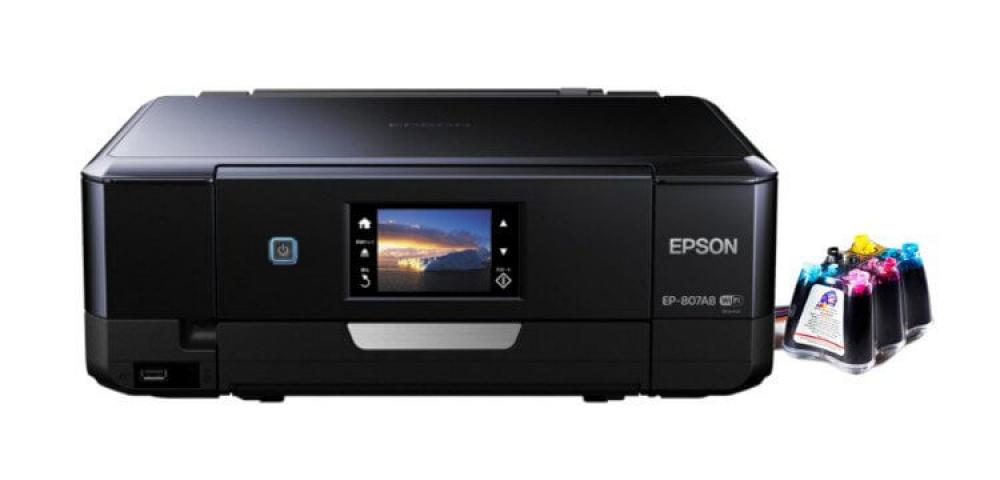 изображение МФУ Epson Colorio EP-807AB с СНПЧ и чернилами - изображение 1